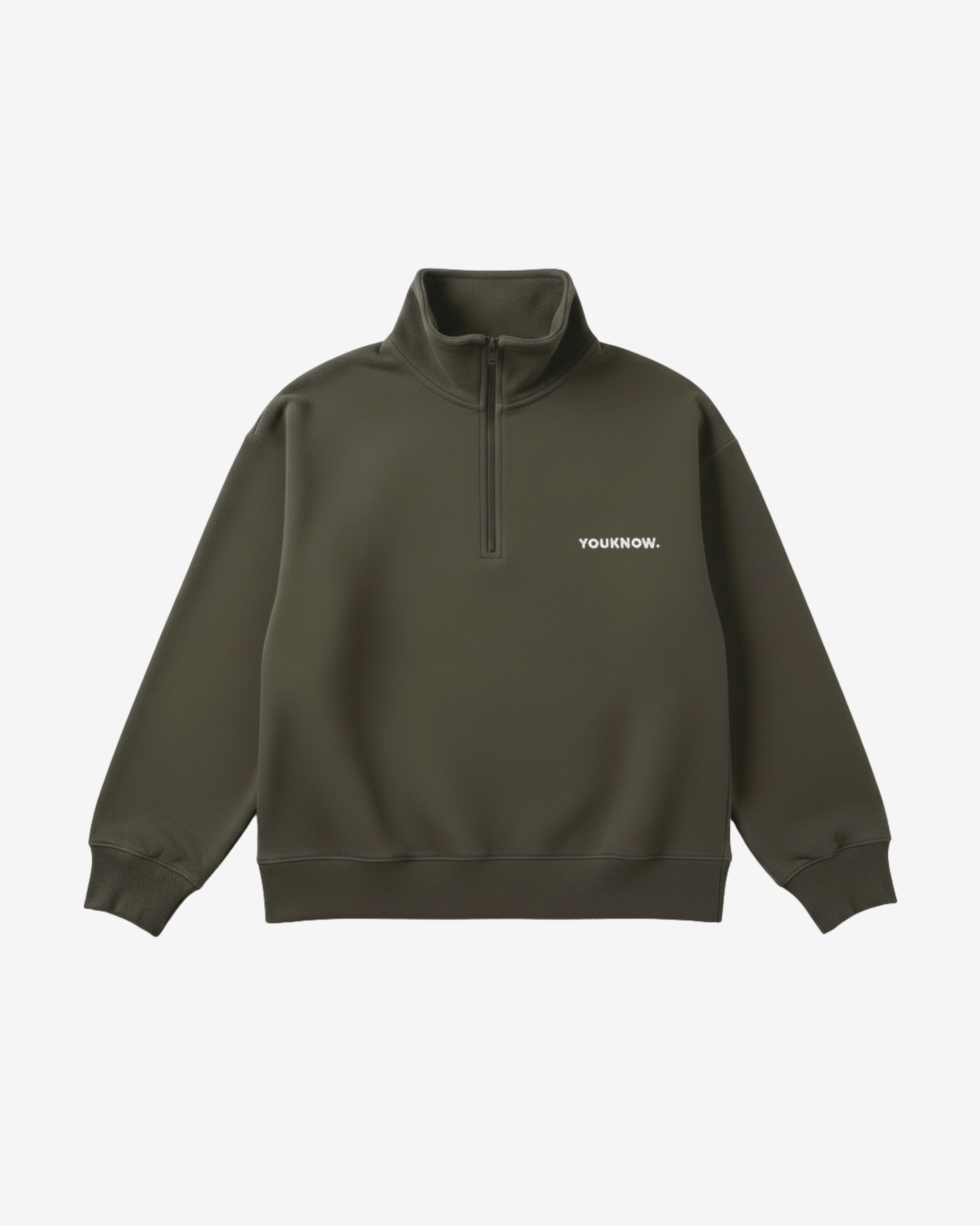 You Core 1/4 Zip Pullover | Seaweed – YOUKNOW. CLOTHING