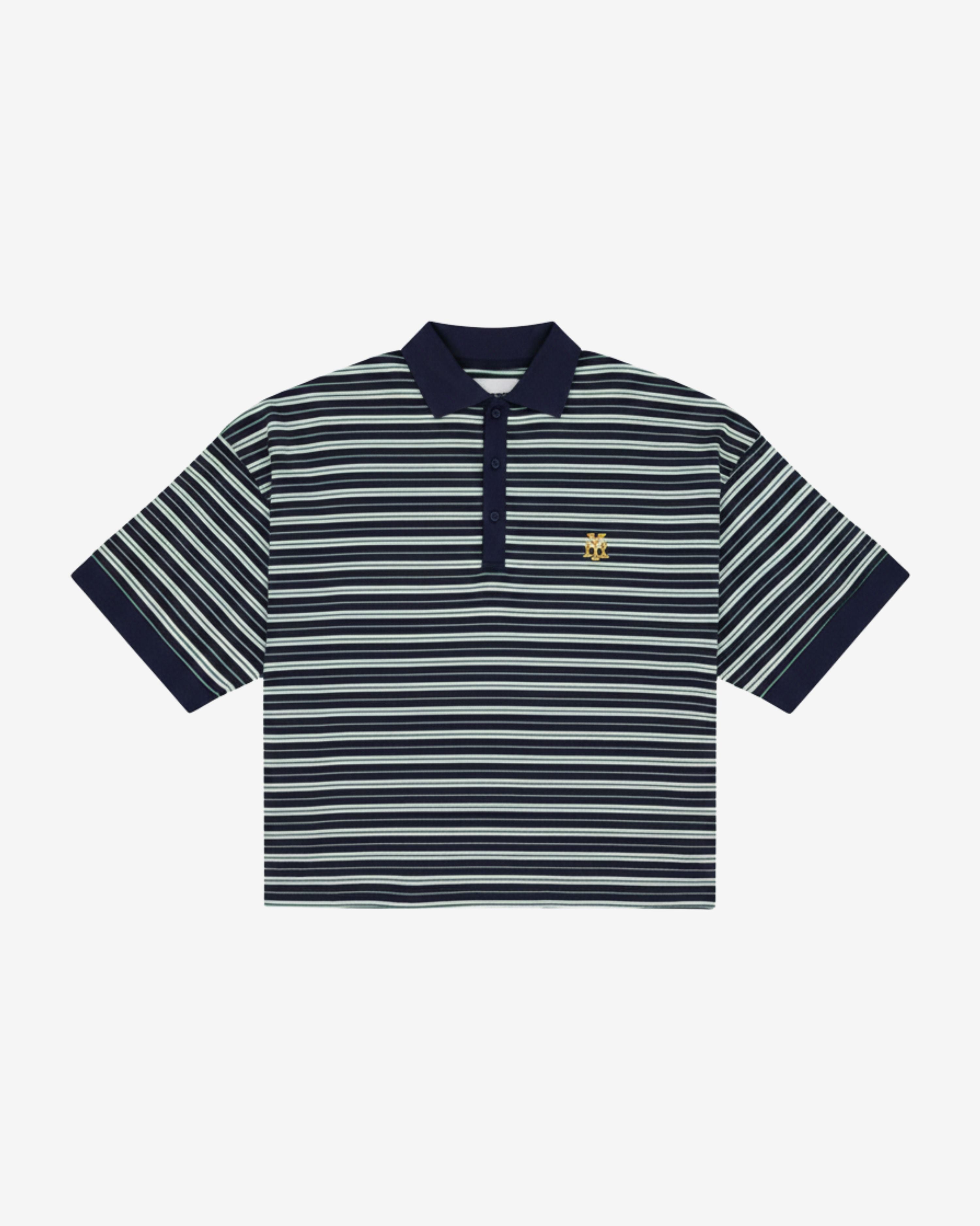 Boxy Polo | Navy Stripe – YOUKNOW. CLOTHING