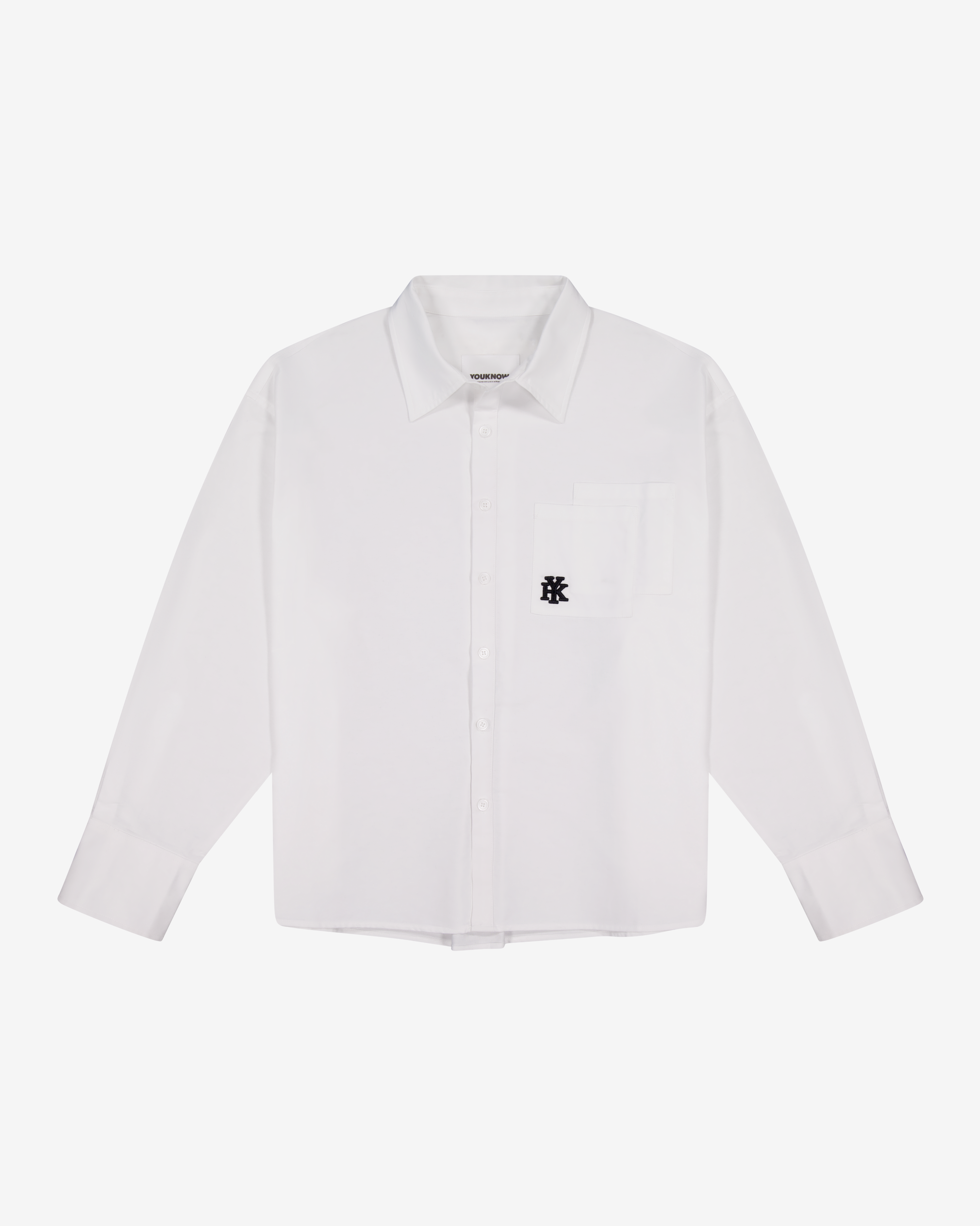 Double Pocket Longsleeve Shirt | White – YOUKNOW. CLOTHING
