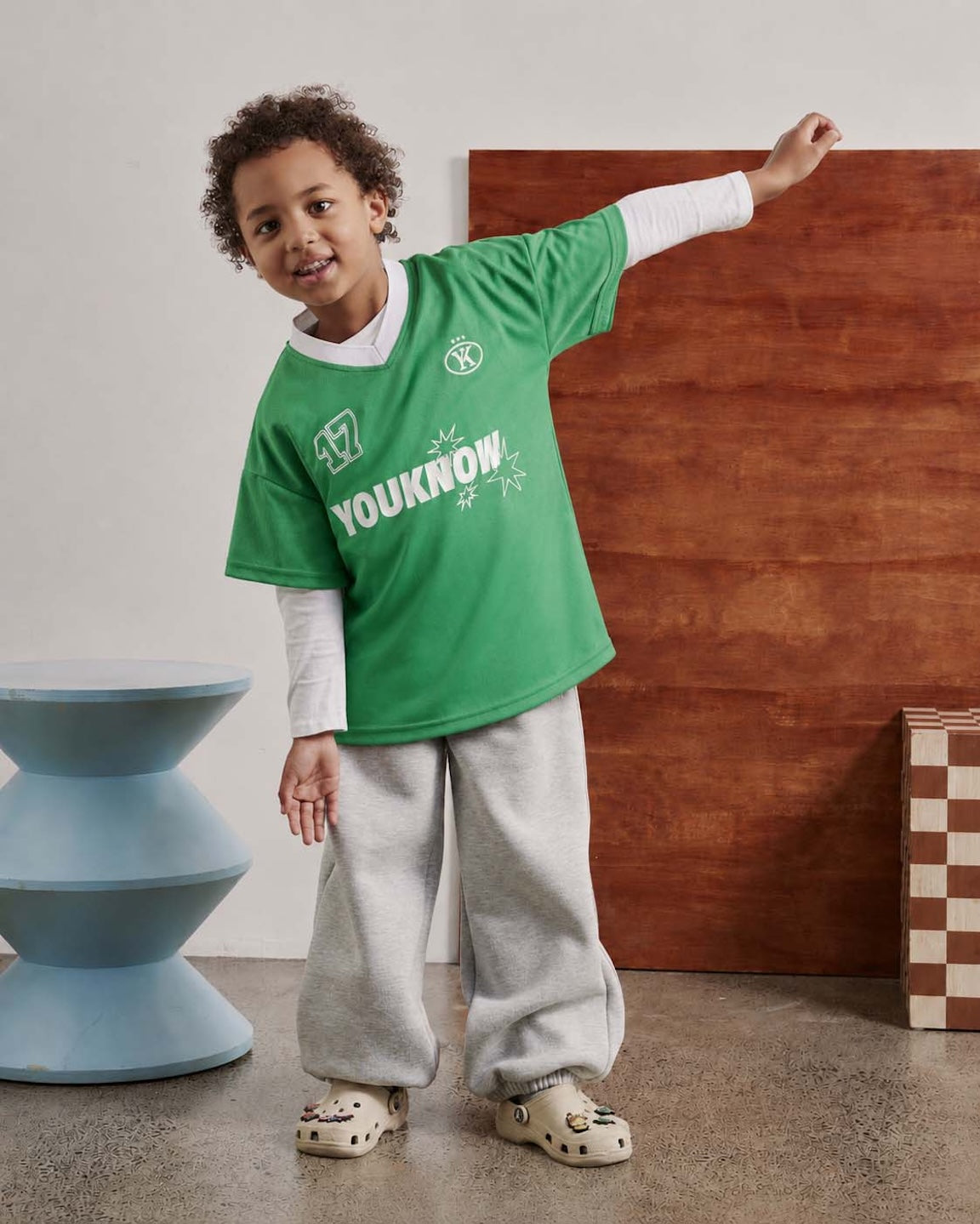 Kids Football Top | Kelly Green