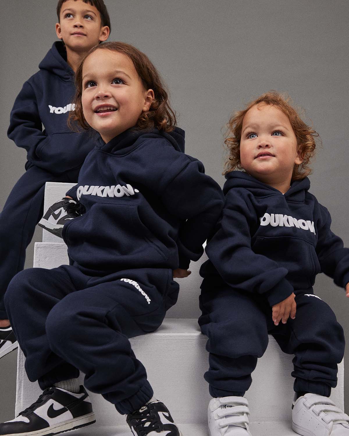 Kids Block Hoodie | Navy