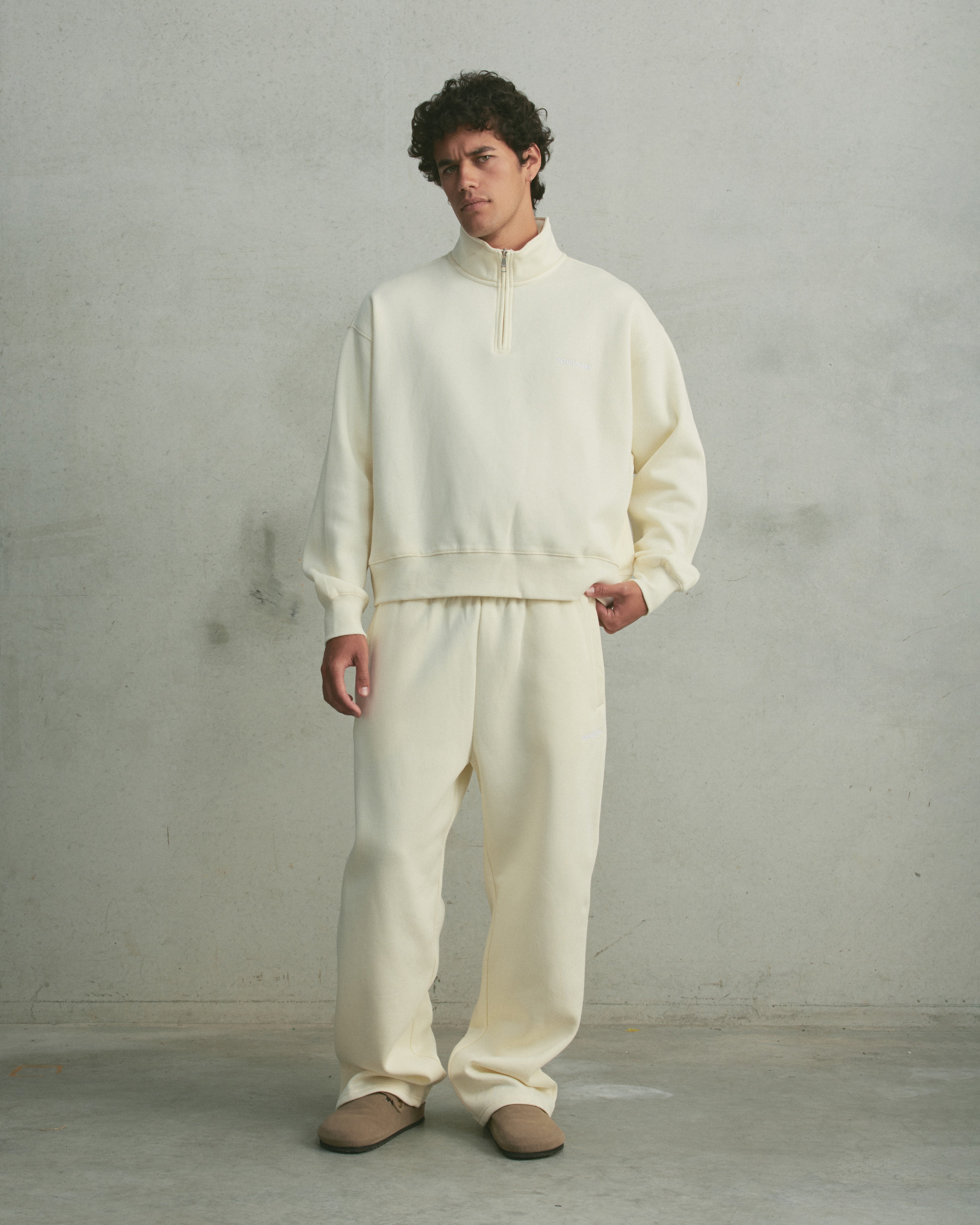 Core Wide Leg Sweatpants | Vanilla