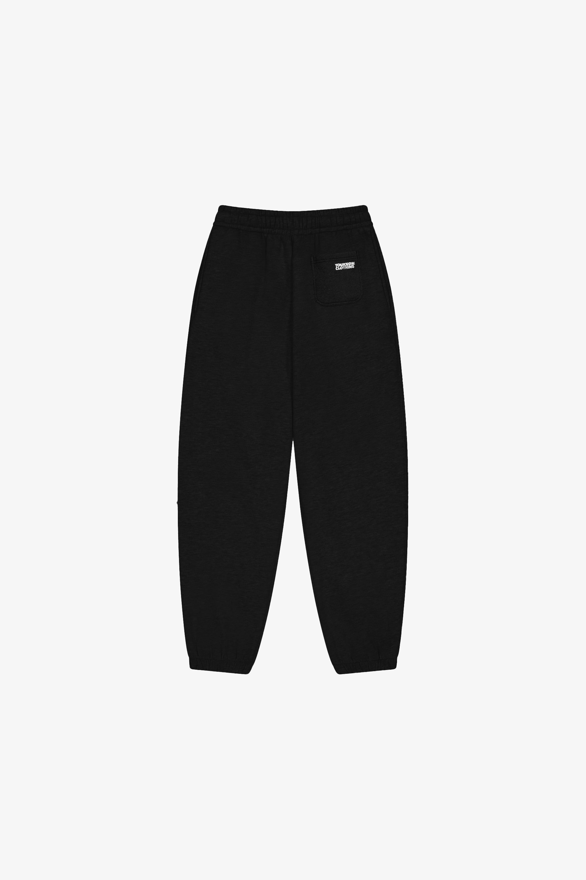 Block Cuffed Sweatpants | Black