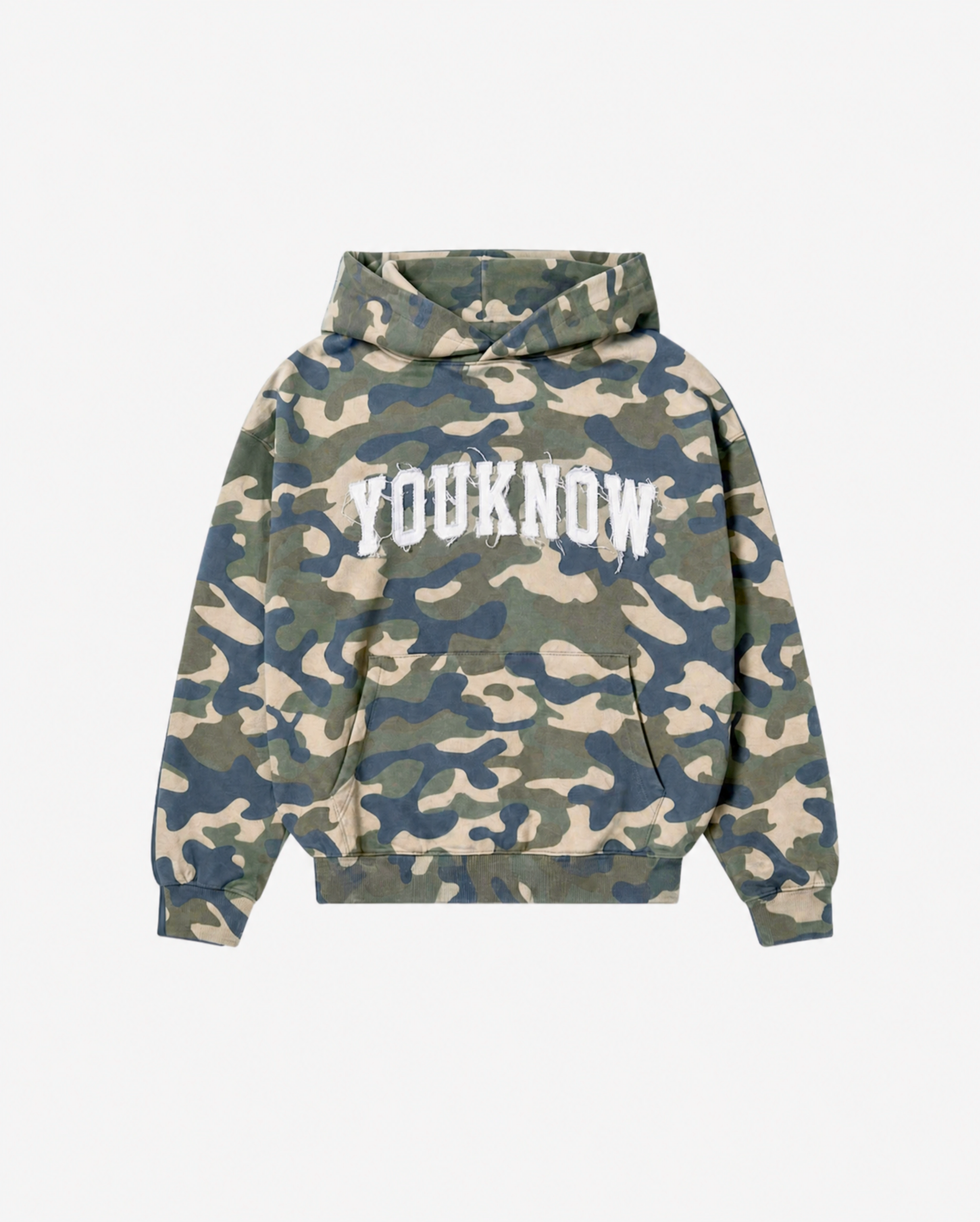 Cotton Applique Hoodie | Camo