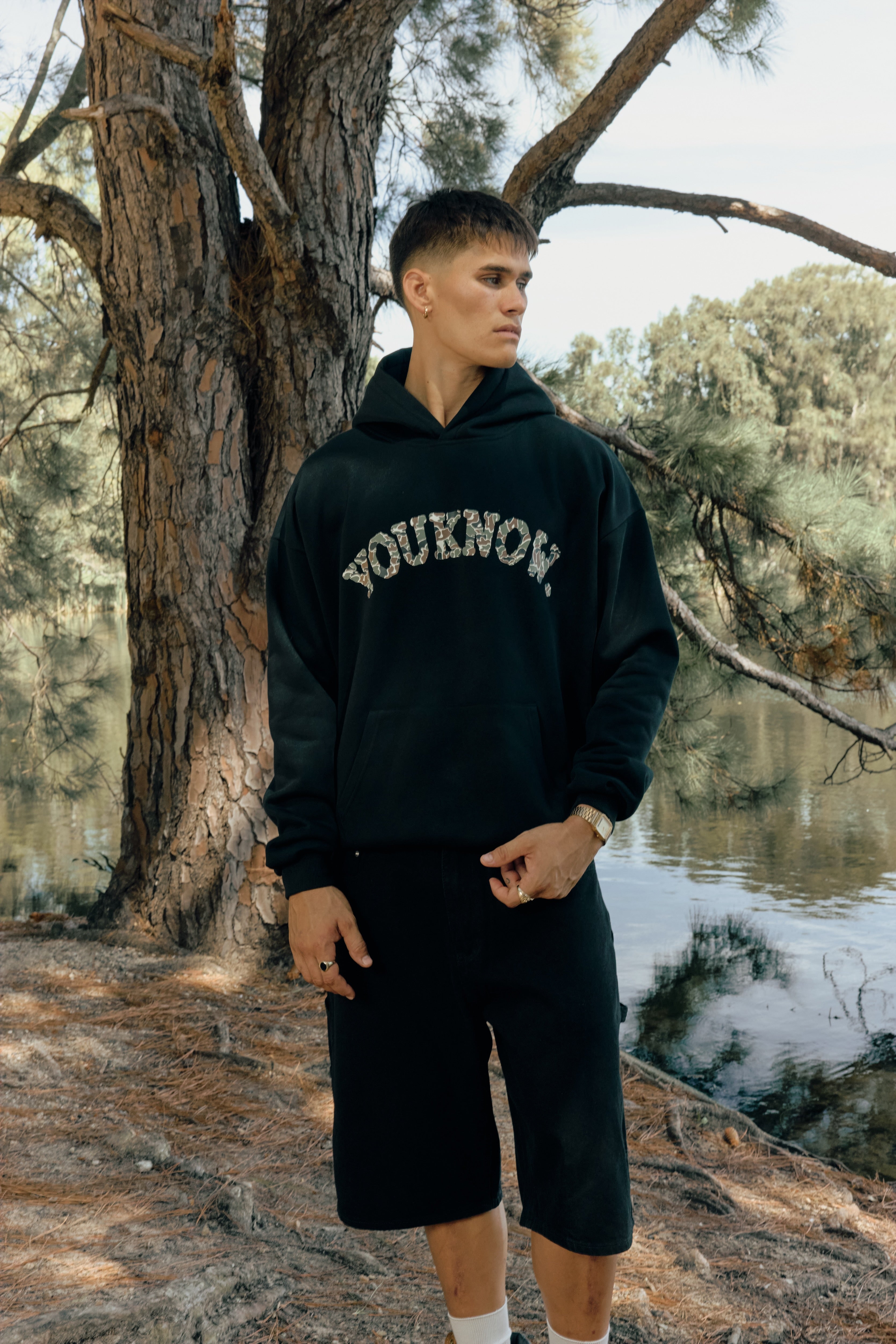 Camo Hoodie | Black