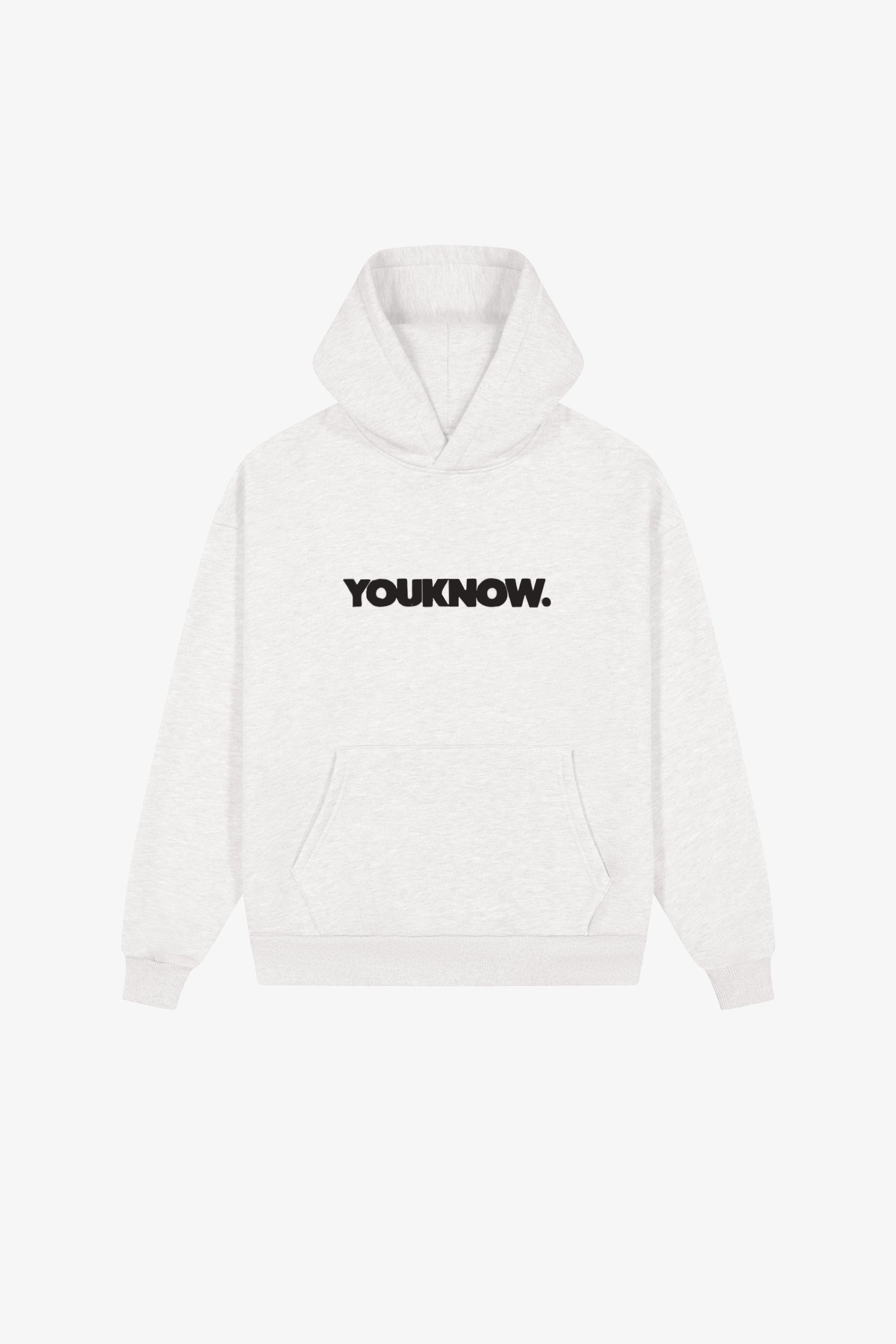 Block Hoodie | White Marle