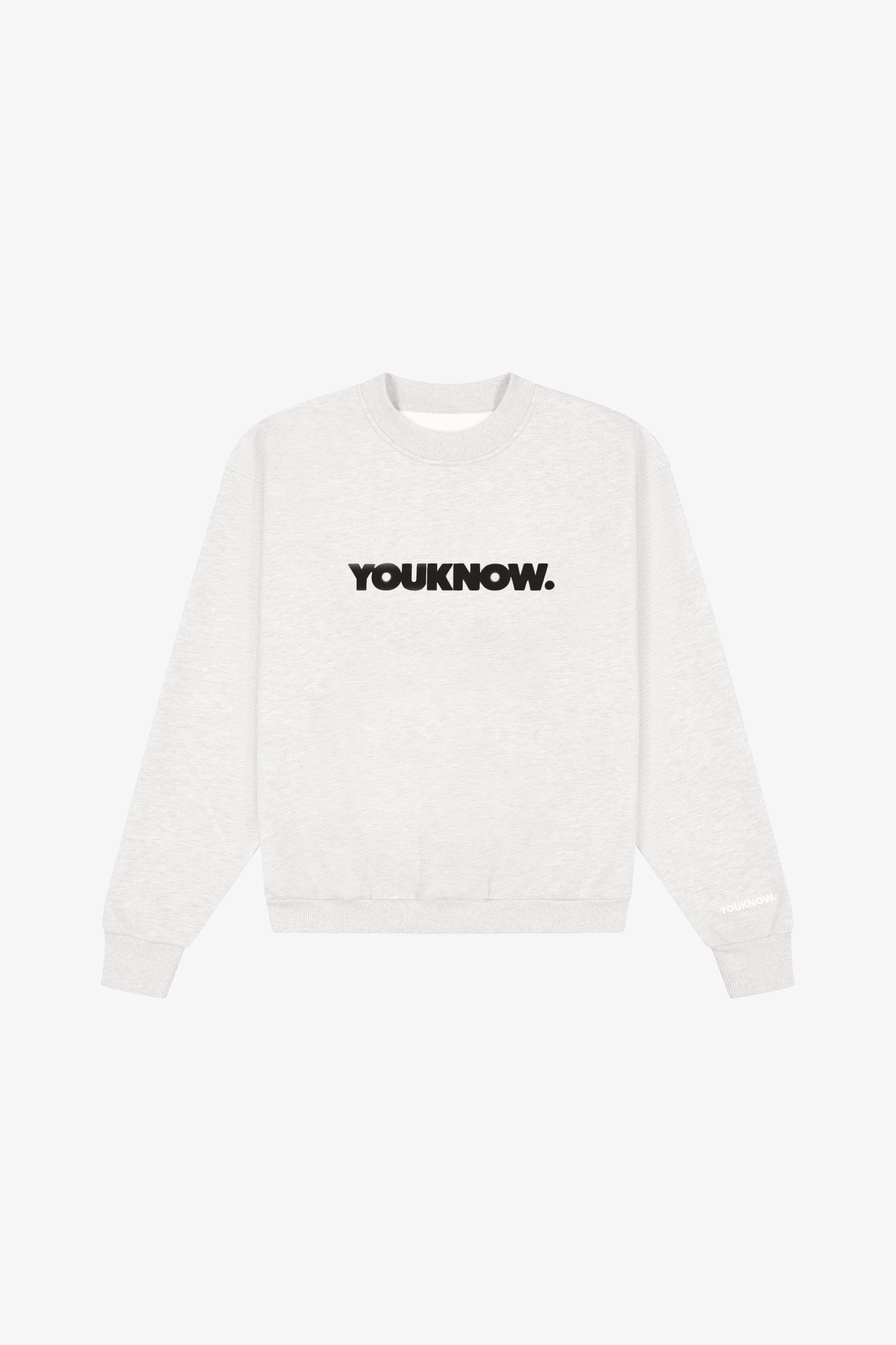 Block Crewneck | White Marle