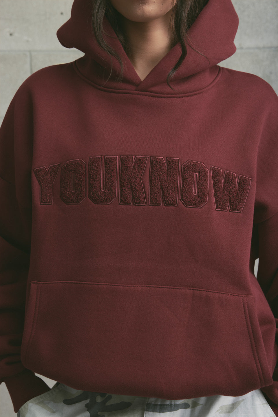 Chenille Hoodie | Burgundy