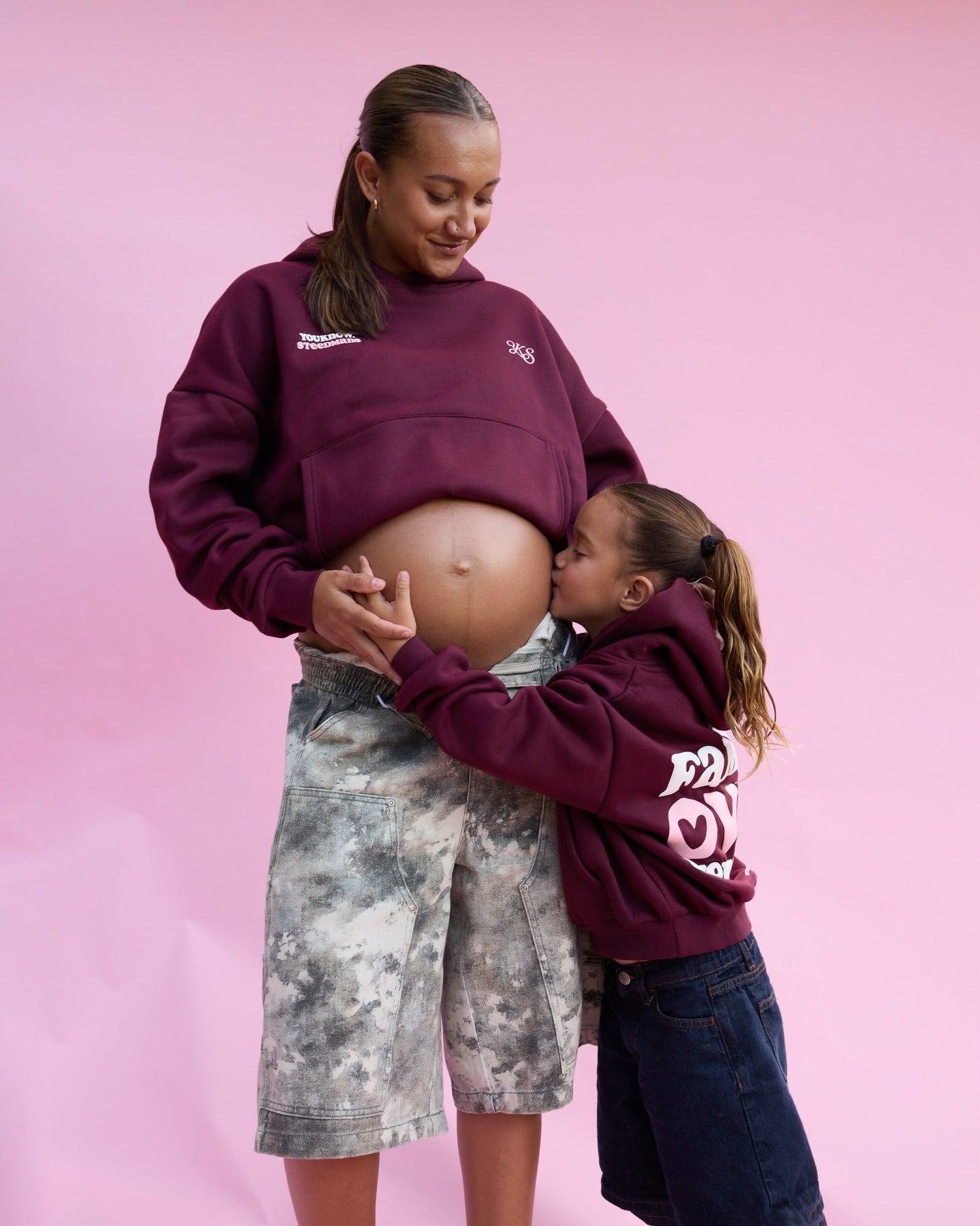 YK Kids x Steedmans Hoodie | Burgundy