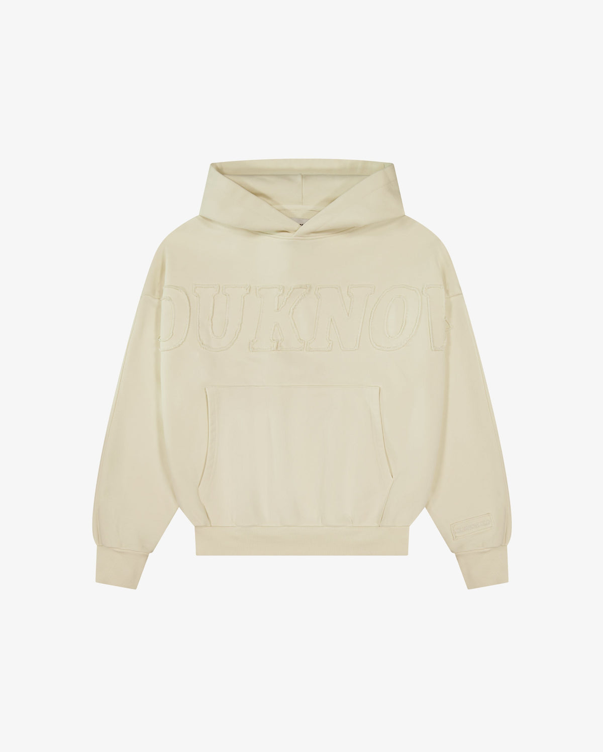Distressed Applique Hoodie 2.0 | Cream-1