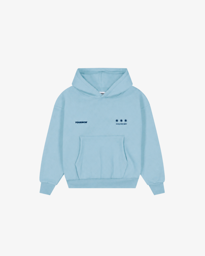 Kids Big Back Hoodie | Light Blue