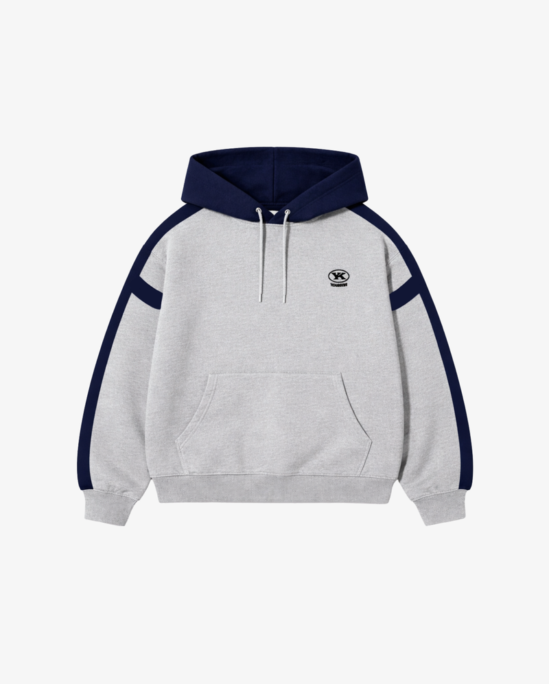 Colour Block Hoodie | GREY MARLE
