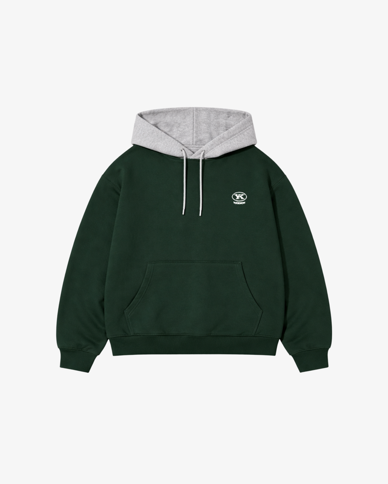 Colour Block Hoodie | Pine Green