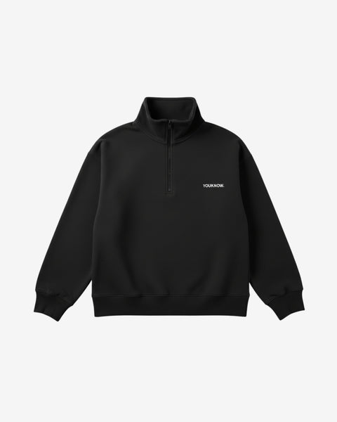 Core 1/4 Zip Pullover | Black – YOUKNOW. CLOTHING