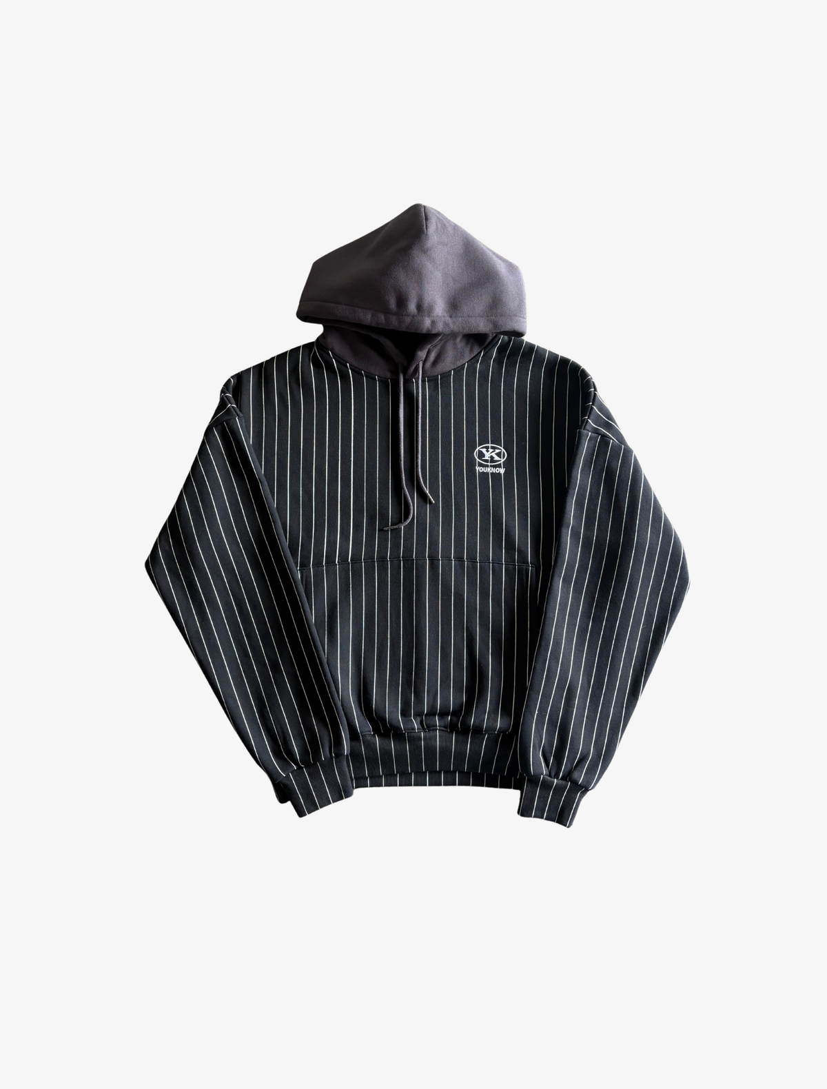Sample YK Pinstripe Hoodie | Black-1