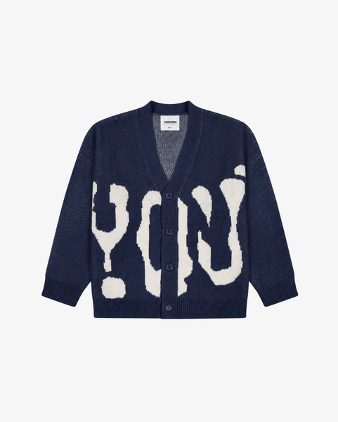 Jacquard Knit Cardigan | Navy – YOUKNOW. CLOTHING