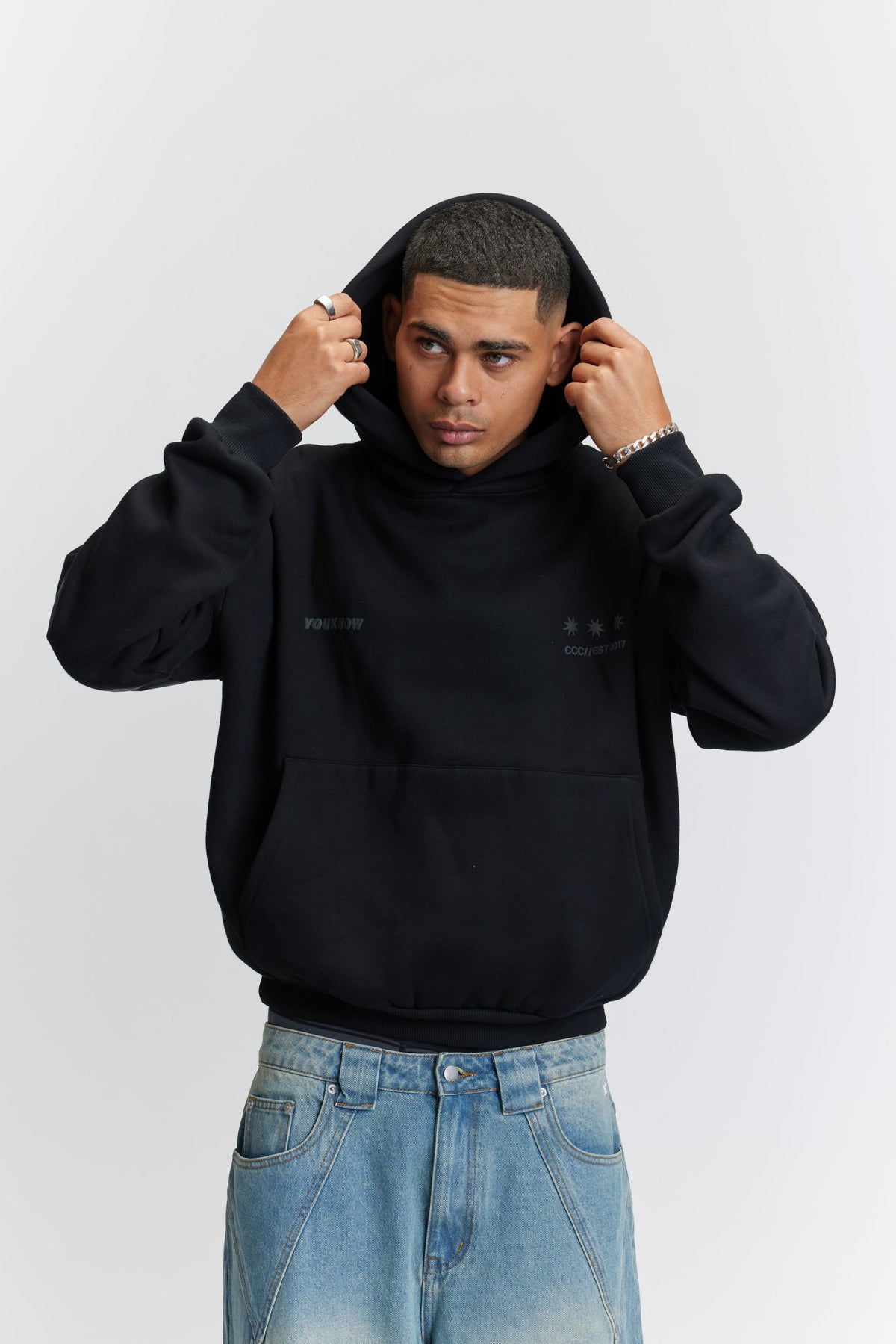 Big Back Hoodie | Black/Black-4