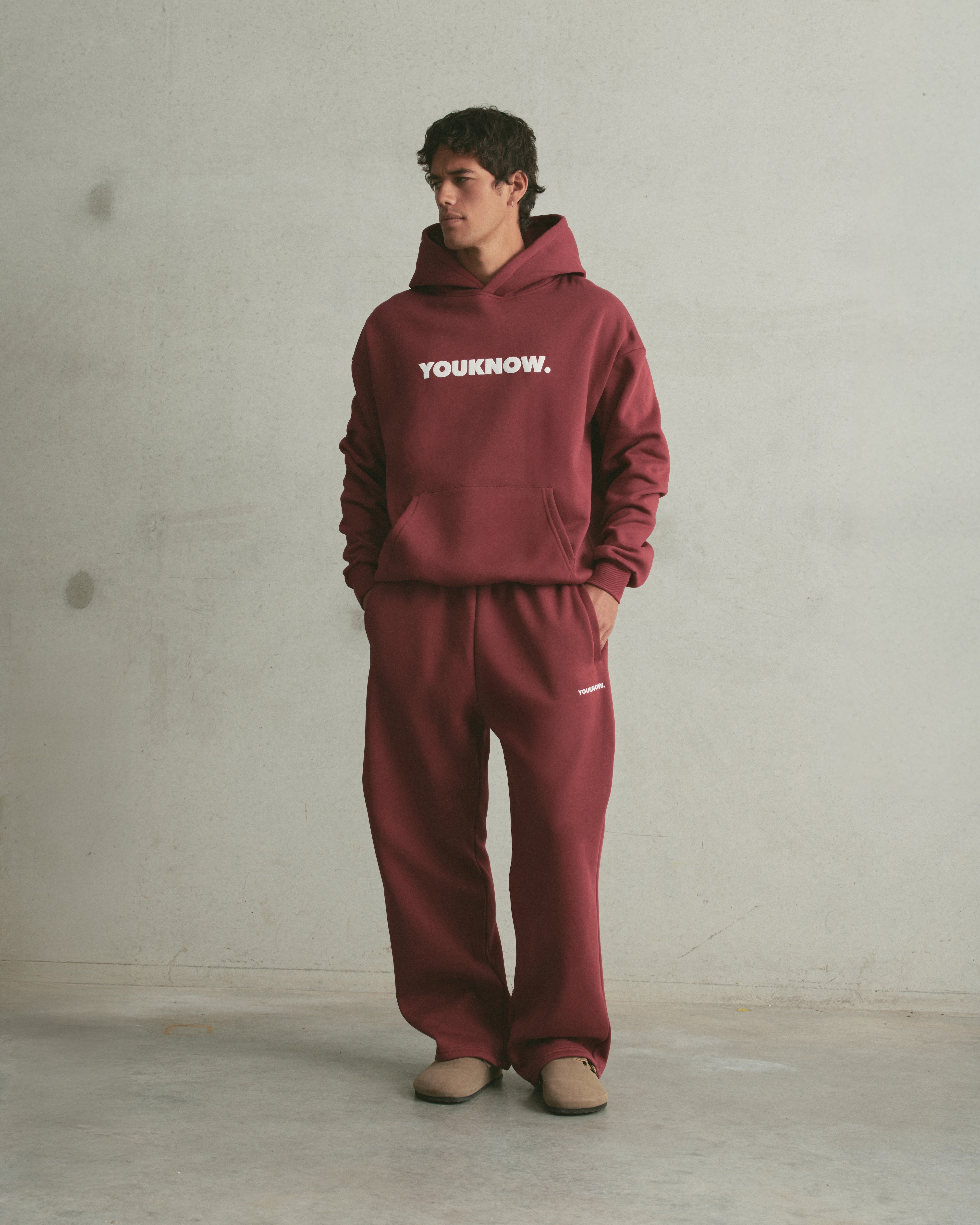 Core Wide Leg Sweatpants | Maroon