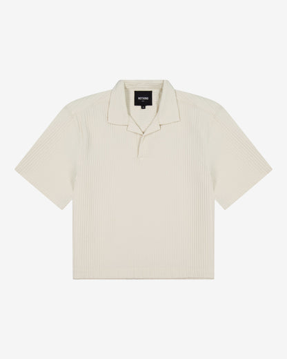 Nothing Boxy Pintuck Polo | Ecru