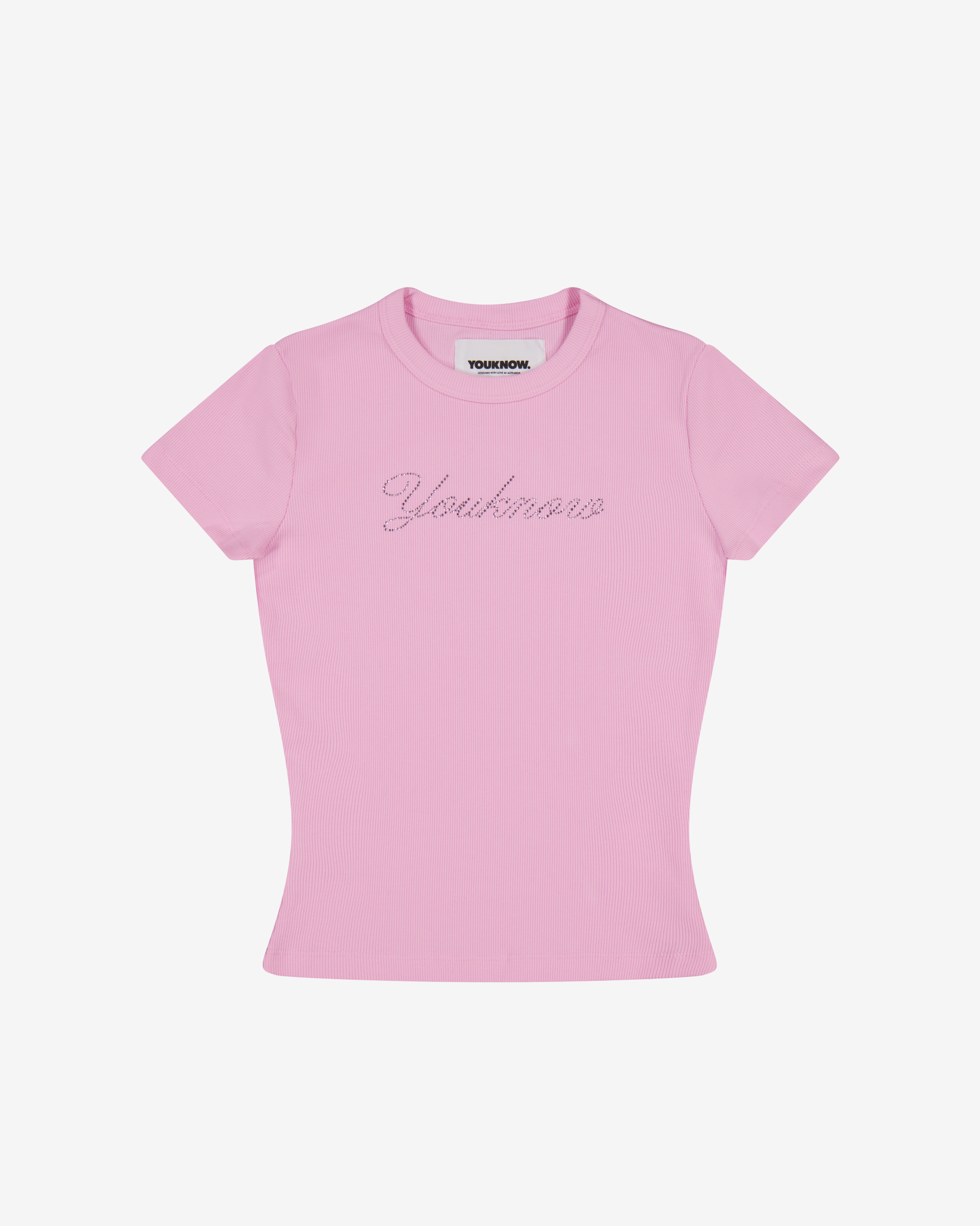Diamante Baby Tee | Baby Pink-1
