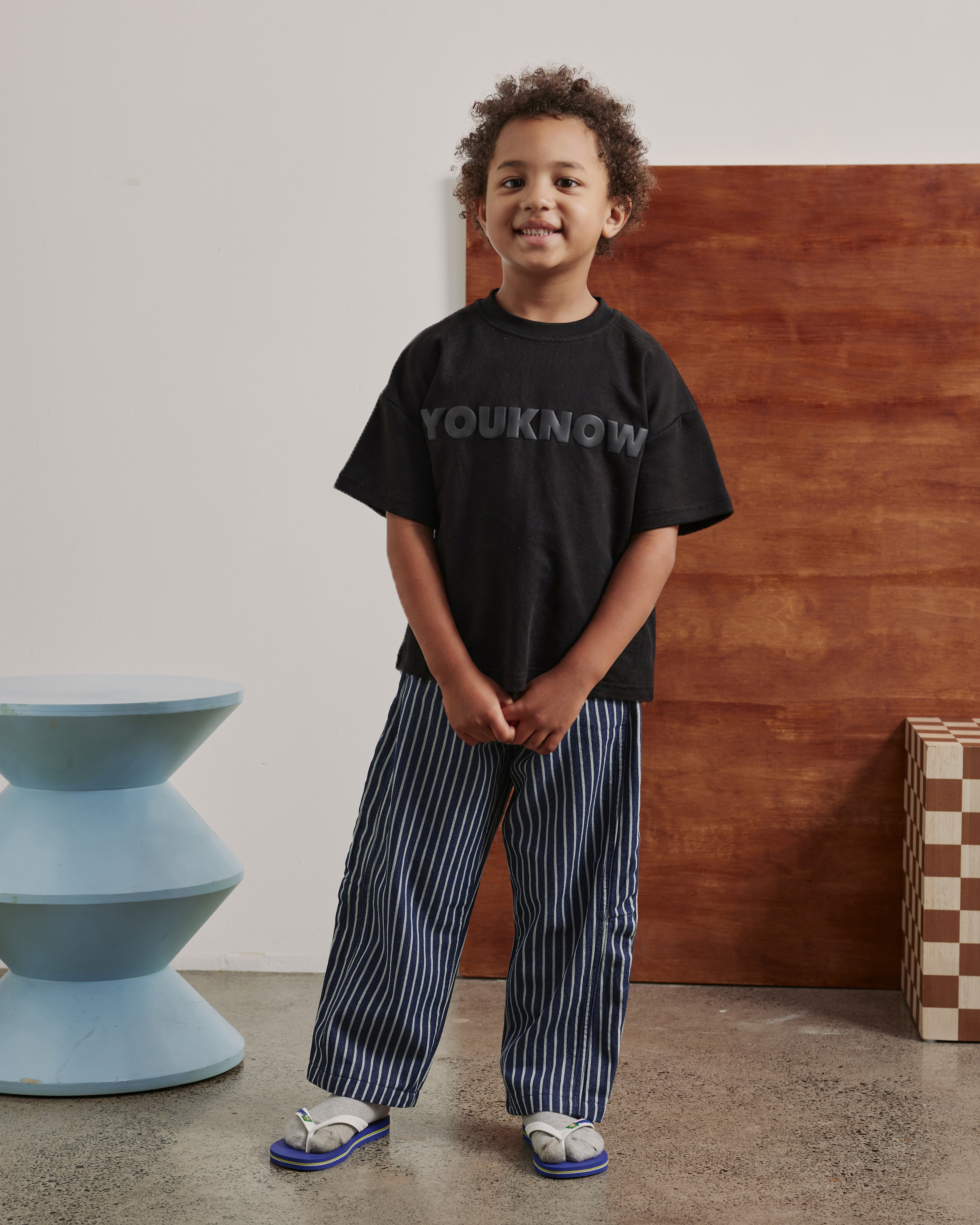 Kids Barrel Leg Jeans | Pinstripe