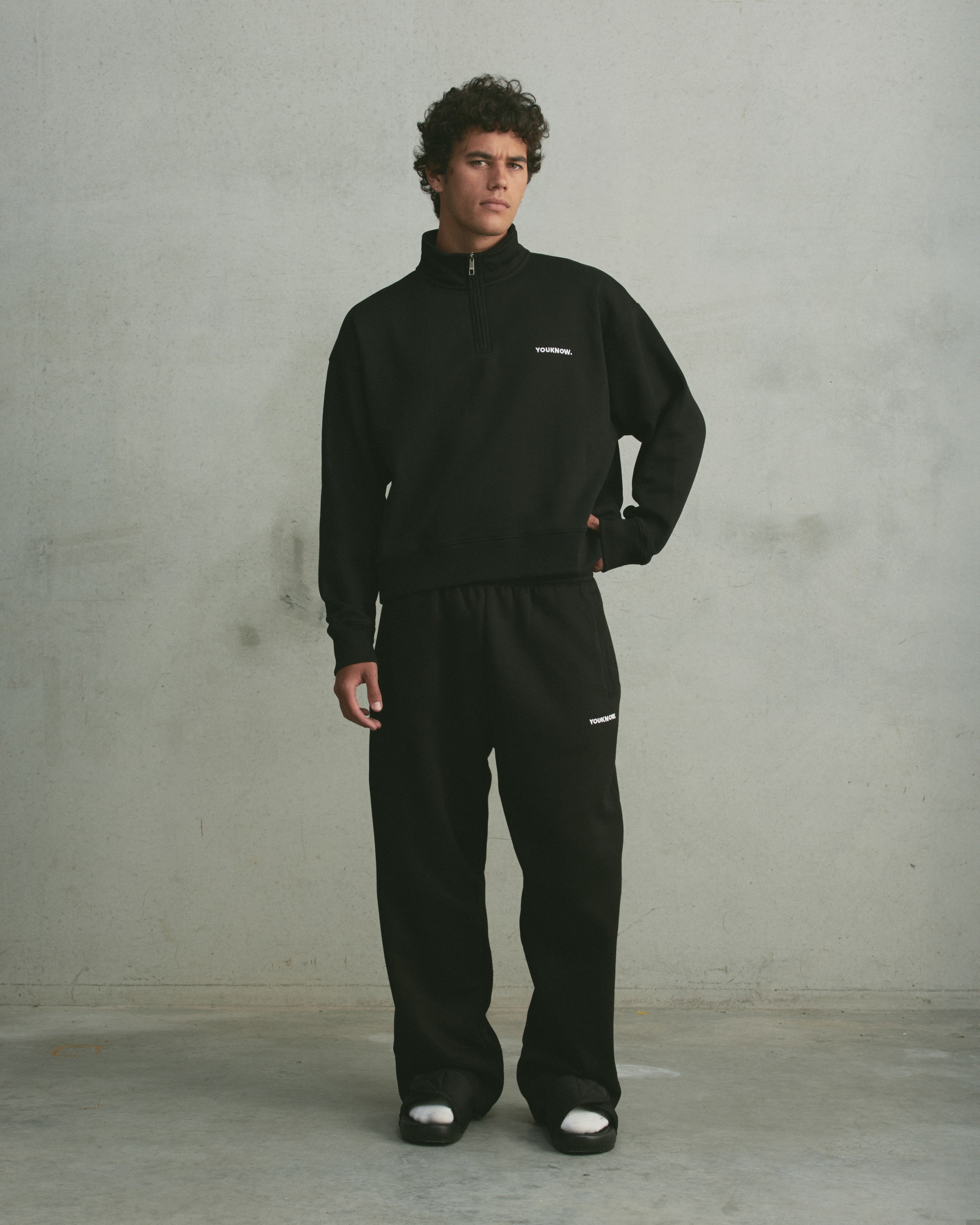 Core 1/4 Zip Pullover | Black – YOUKNOW. CLOTHING