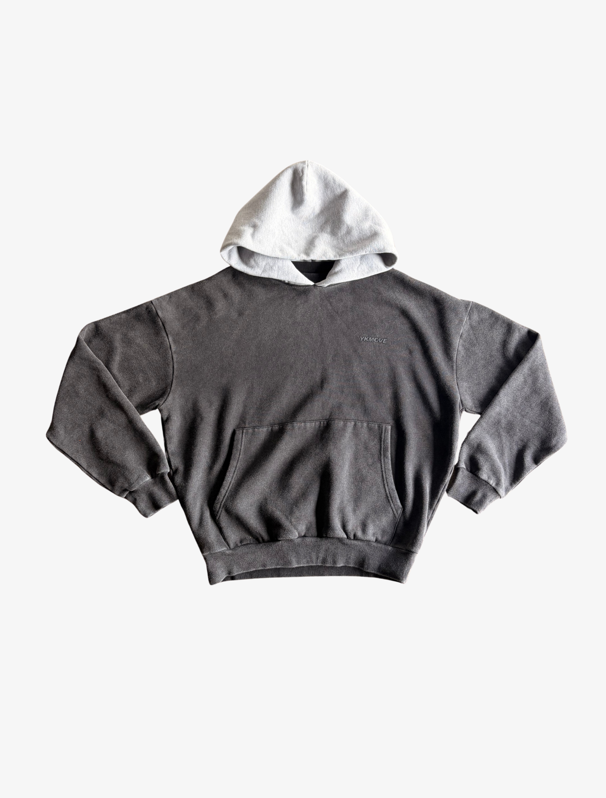 Sample YK Washed Contrast Hoodie | Washed Black-1