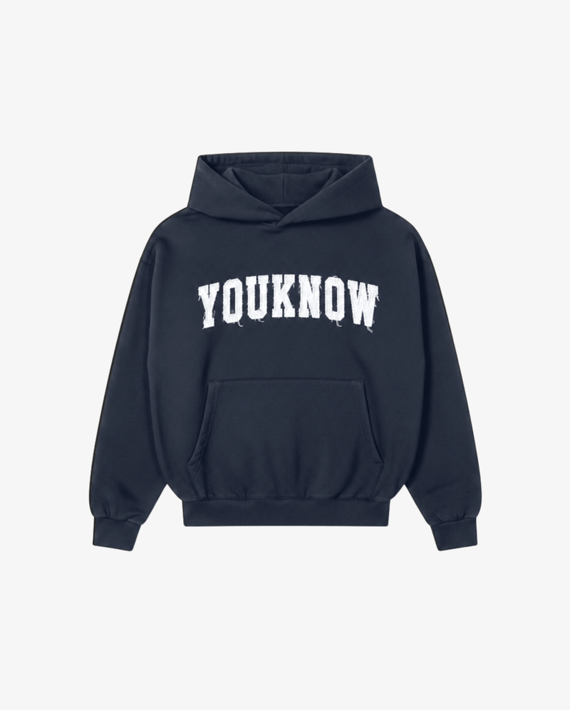 Cotton Applique Hoodie | Ocean
