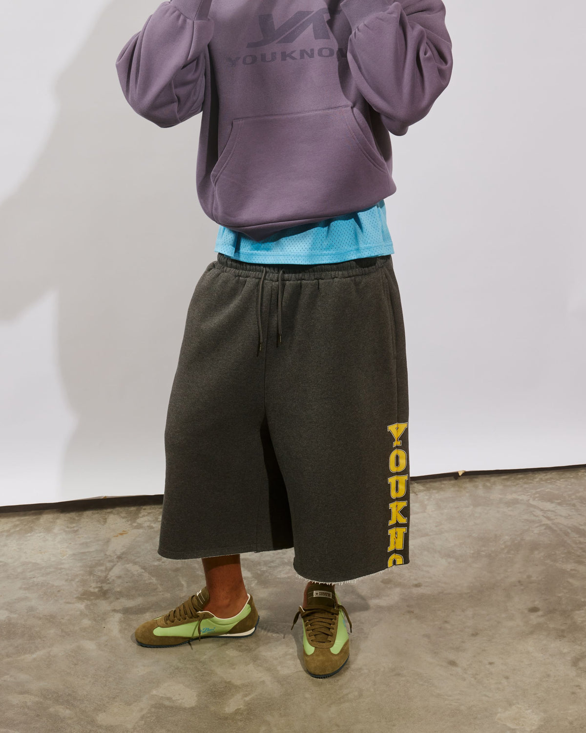 Timeout Baggy Shorts | Washed Charocoal Marle