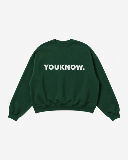 Applique Block Crew | Forest Green