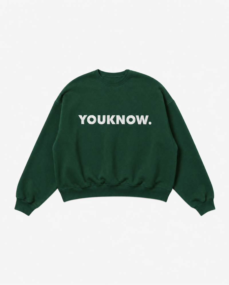 Applique Block Crew | Forest Green