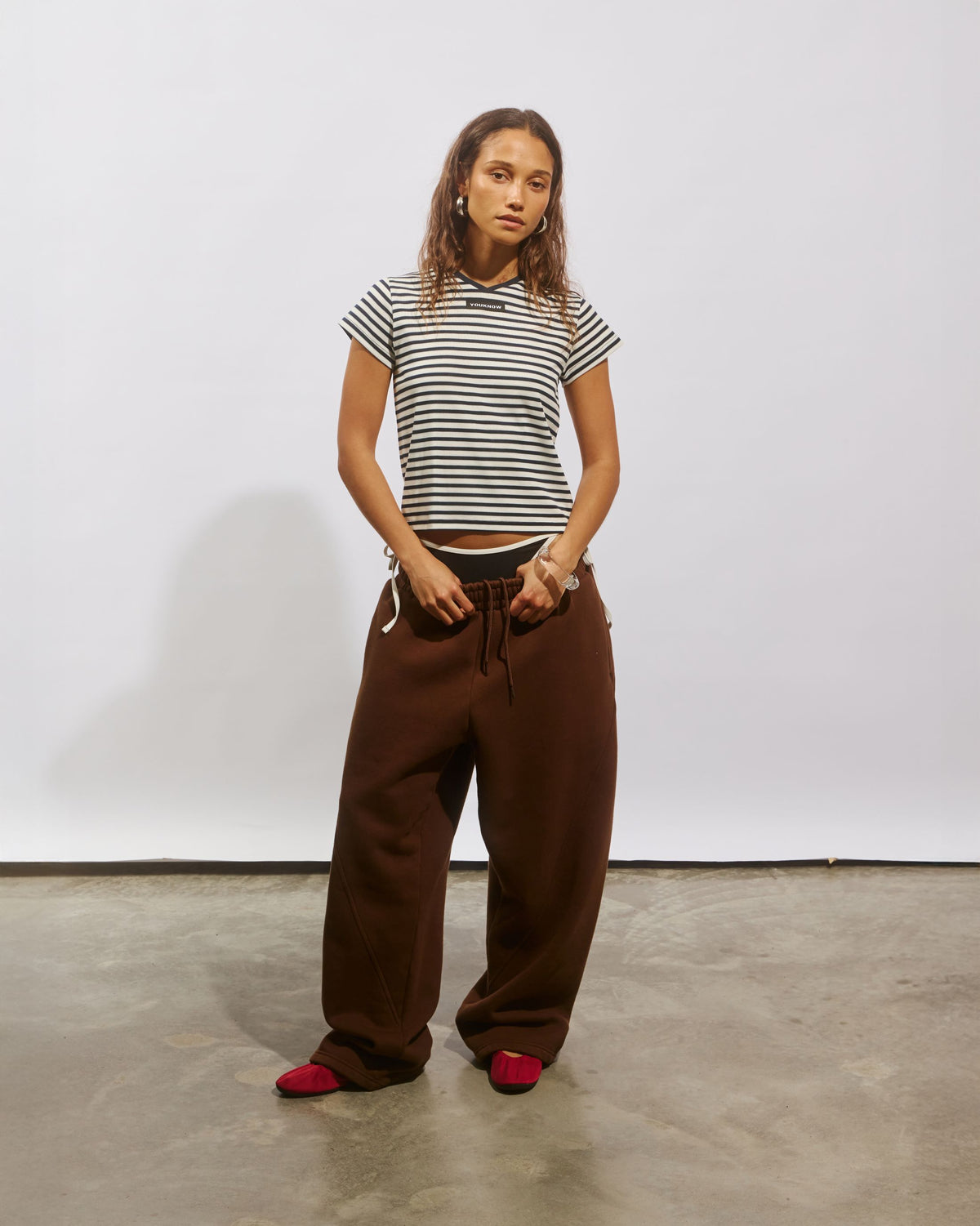 Relaxed Baby Tee | Blue Stripe