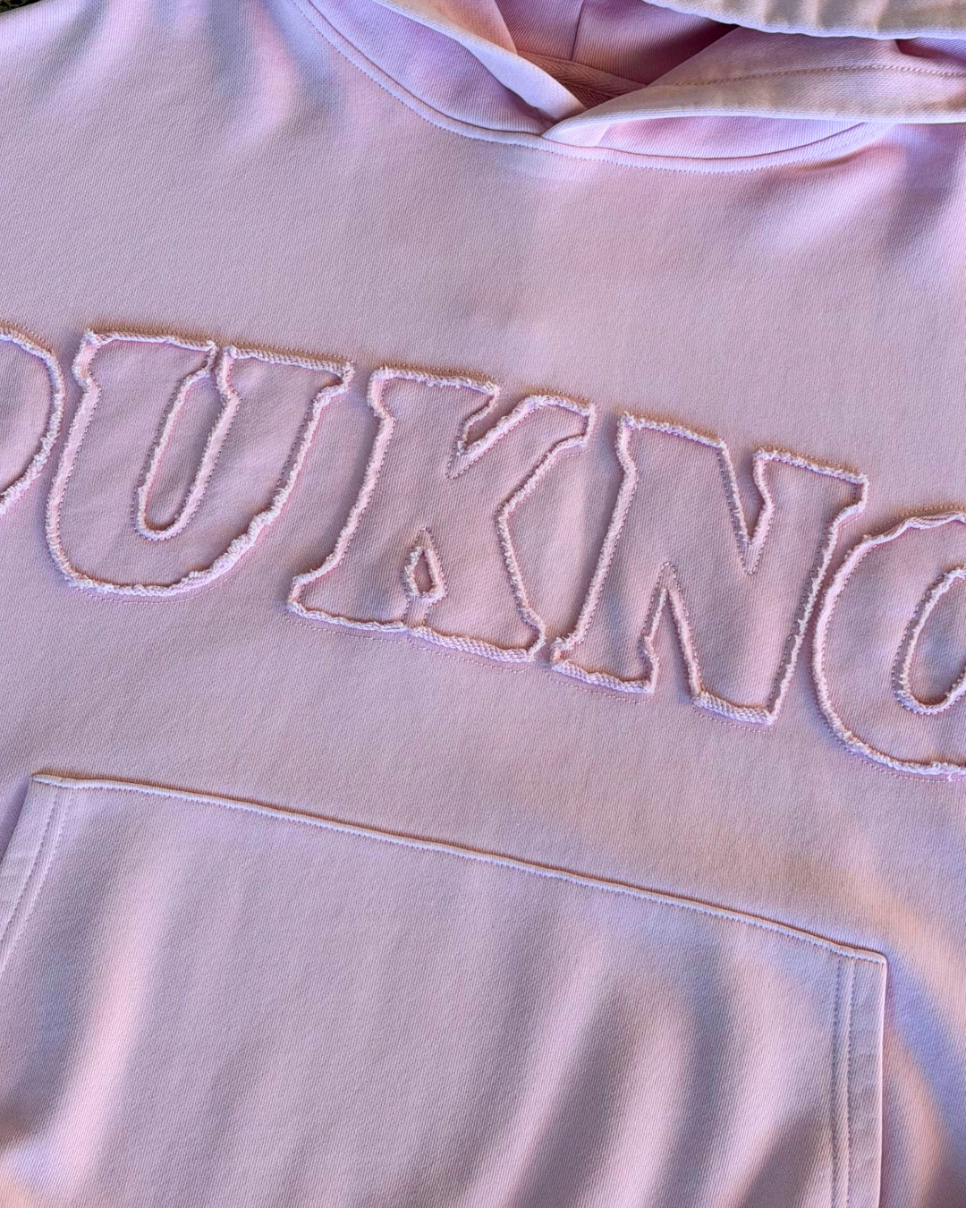 Distressed Applique Hoodie 2.0 | Washed Rose-3