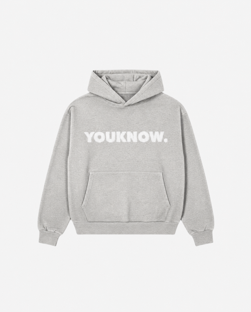 Applique Block Hoodie | GREY MARLE