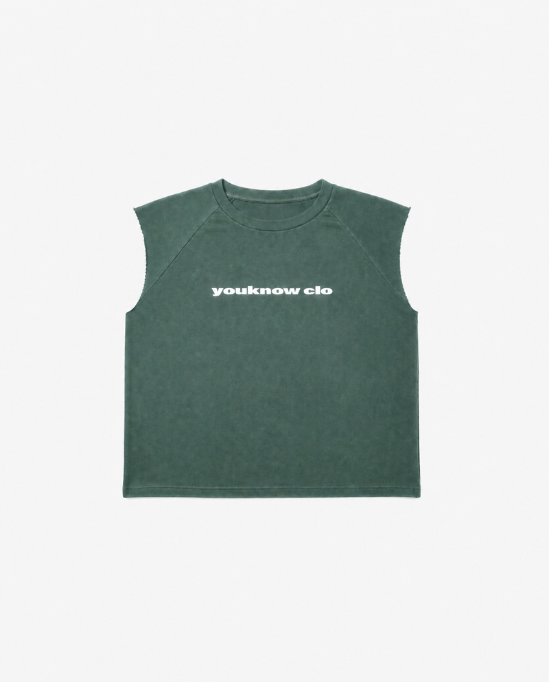 Oversized Raglan Tank | Washed Green