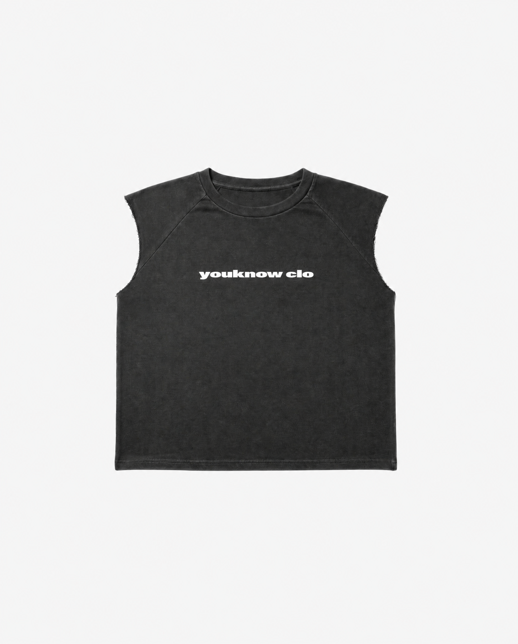 Oversized Raglan Tank | Washed Black