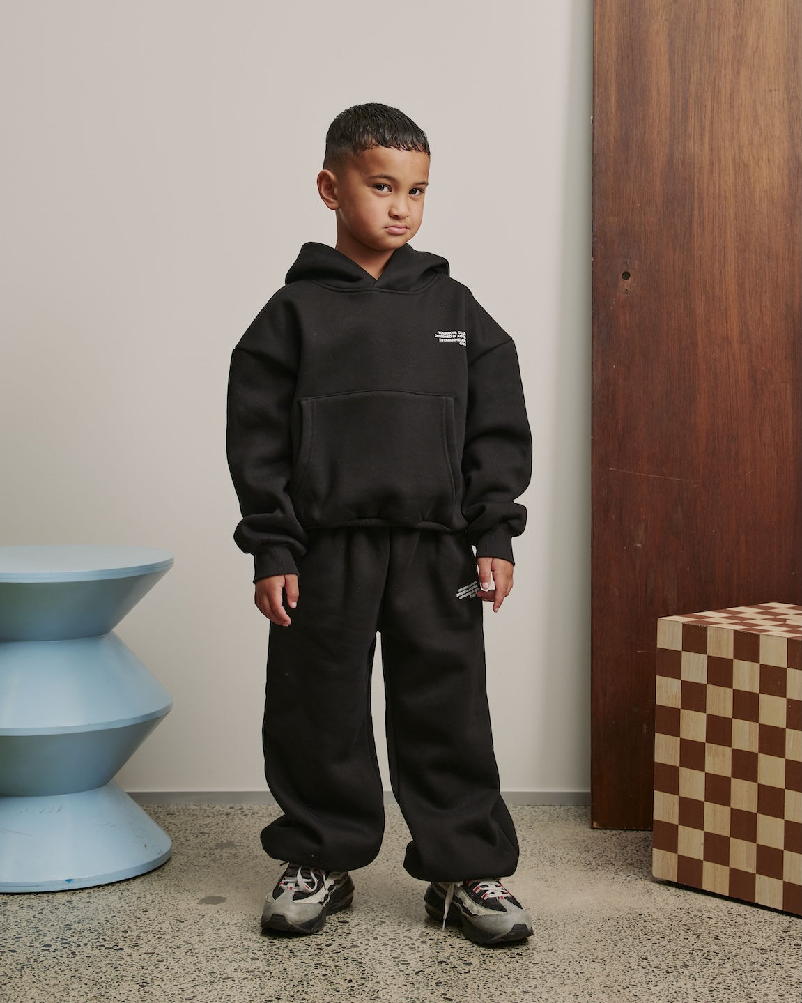 Kids Sunset Box Hoodie | Black