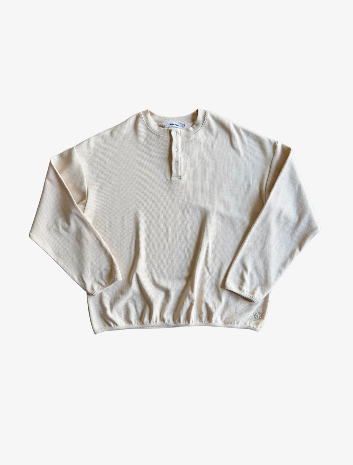 Sample YK LS Henley | Off white-1