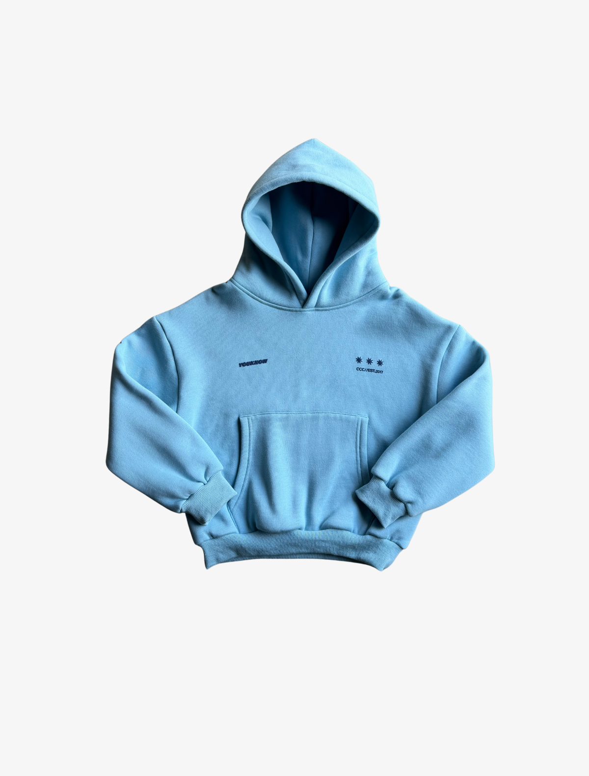 Sample YK Kids Big Back Game Hoodie | Light Blue-1