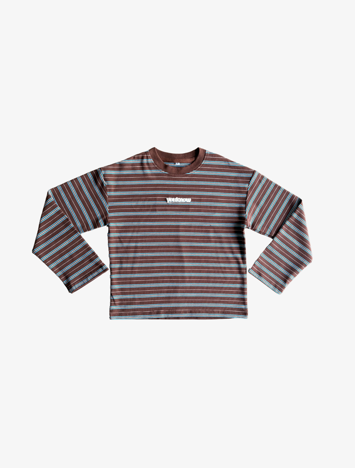 Sample YK Kids Stripe LS Tee | Brown-2