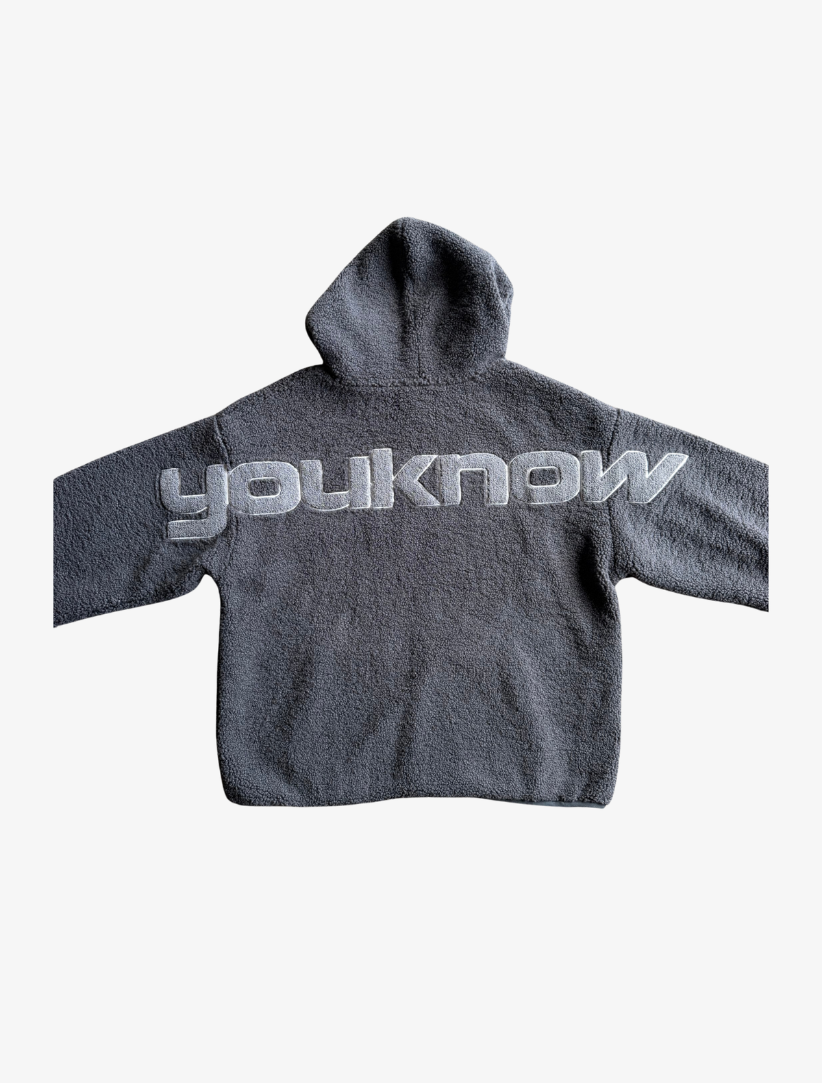 Sample YK Big Back Sherpa Hoodie | Charcoal-2