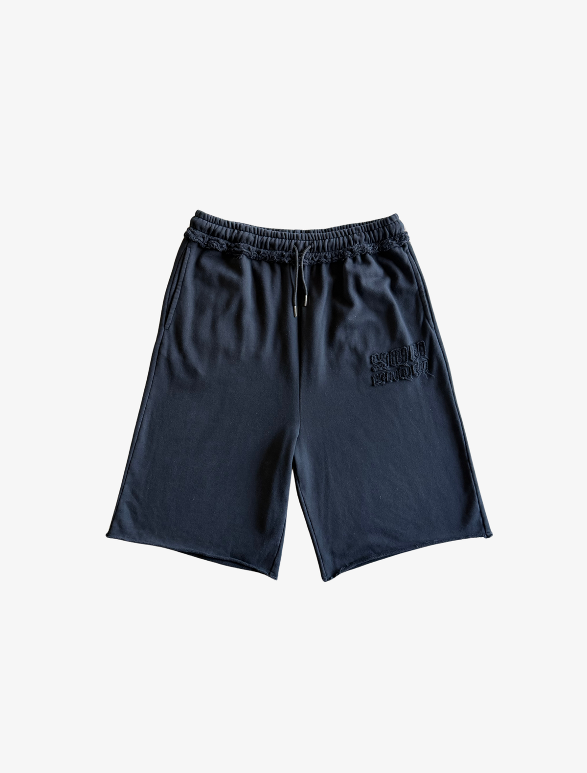 Sample YK Raw Edge Short | Washed Black-1