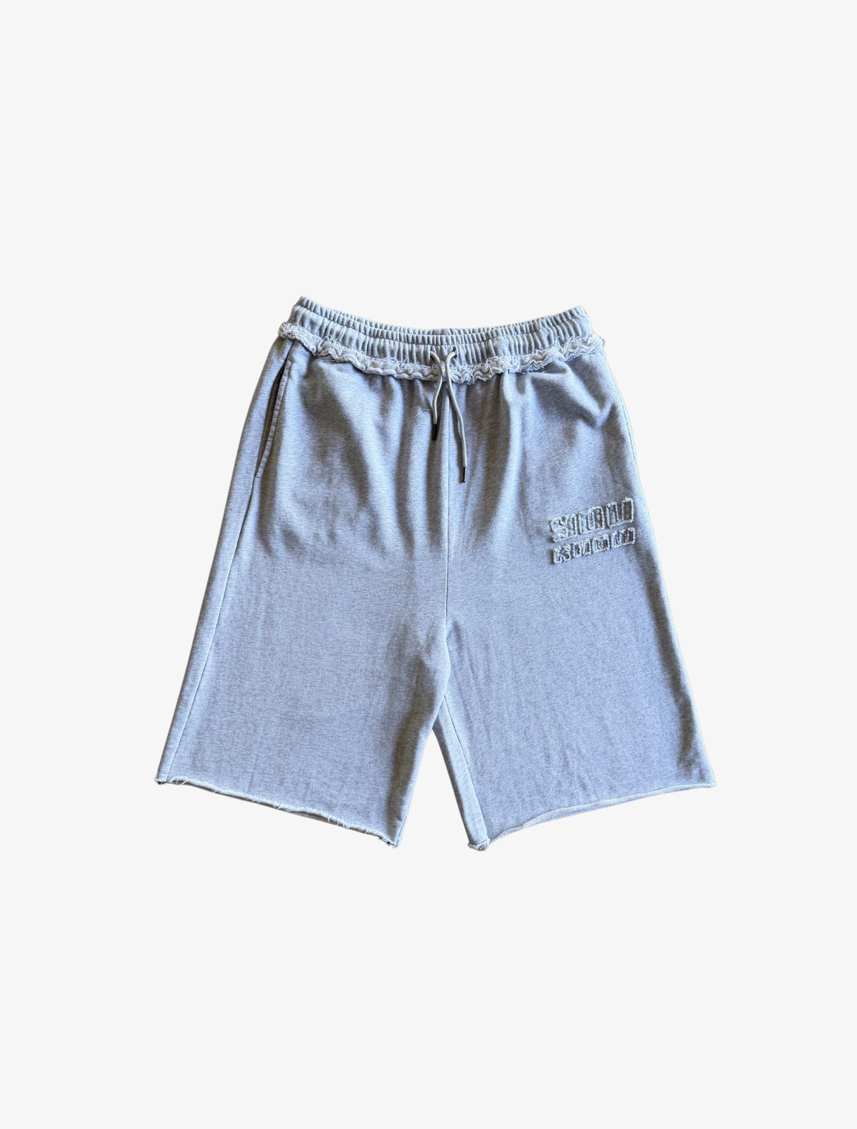 Sample YK Raw Edge Short | Grey Marl-1