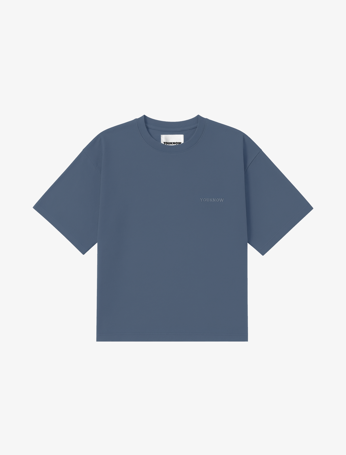 Core Essentials Box Tee | Dusty Blue