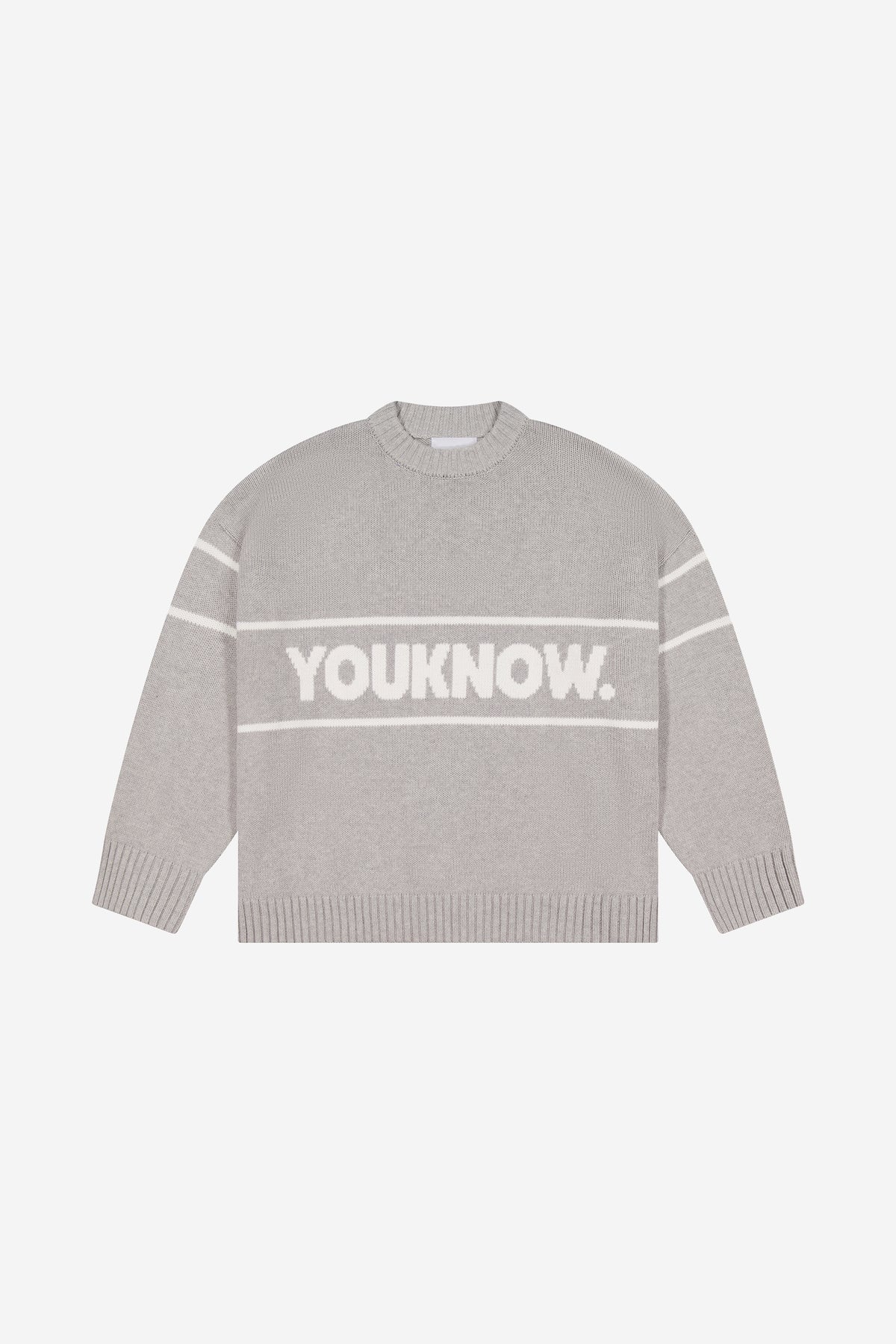 Cotton Knit Crew | Grey-1