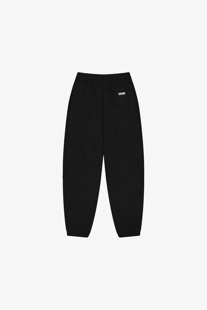 Block Cuffed Sweatpants | Black