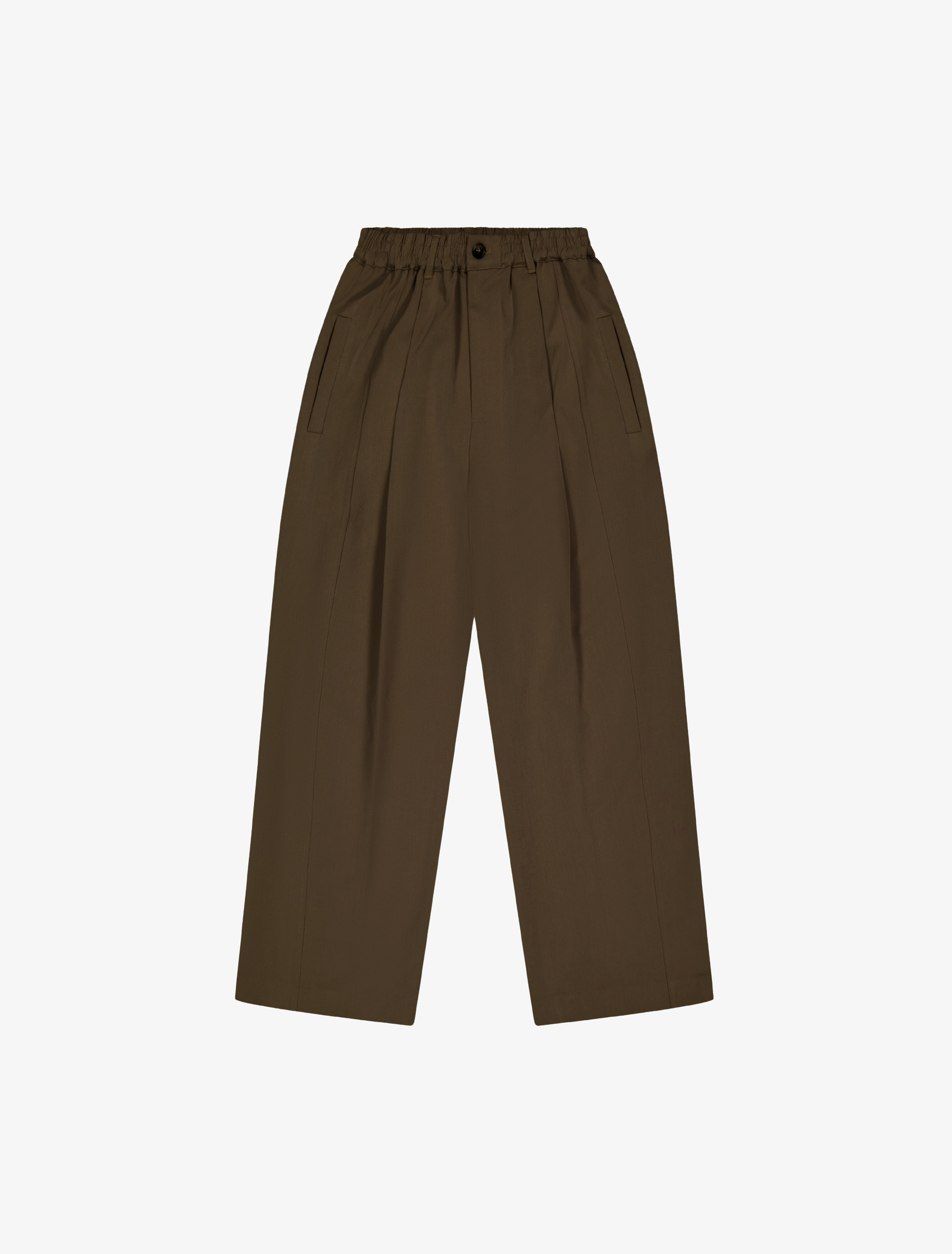 Nothing Draped Pleated Pants | Brown-1