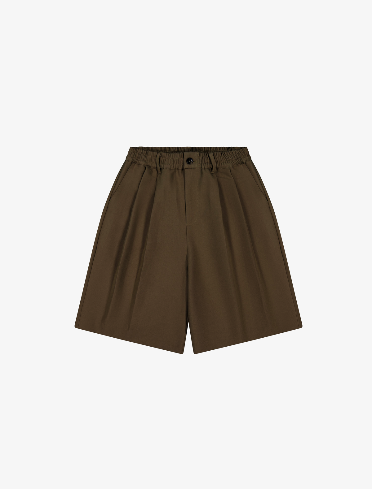 Nothing Draped Pleated Shorts | Brown-1