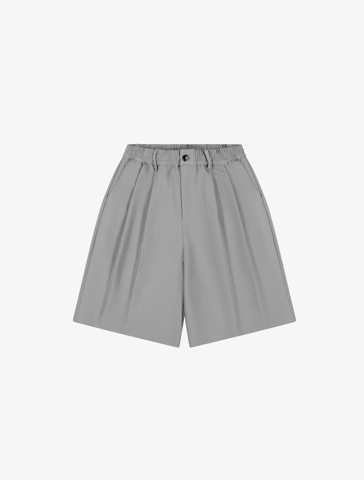 Nothing Draped Pleated Shorts | Charcoal-1