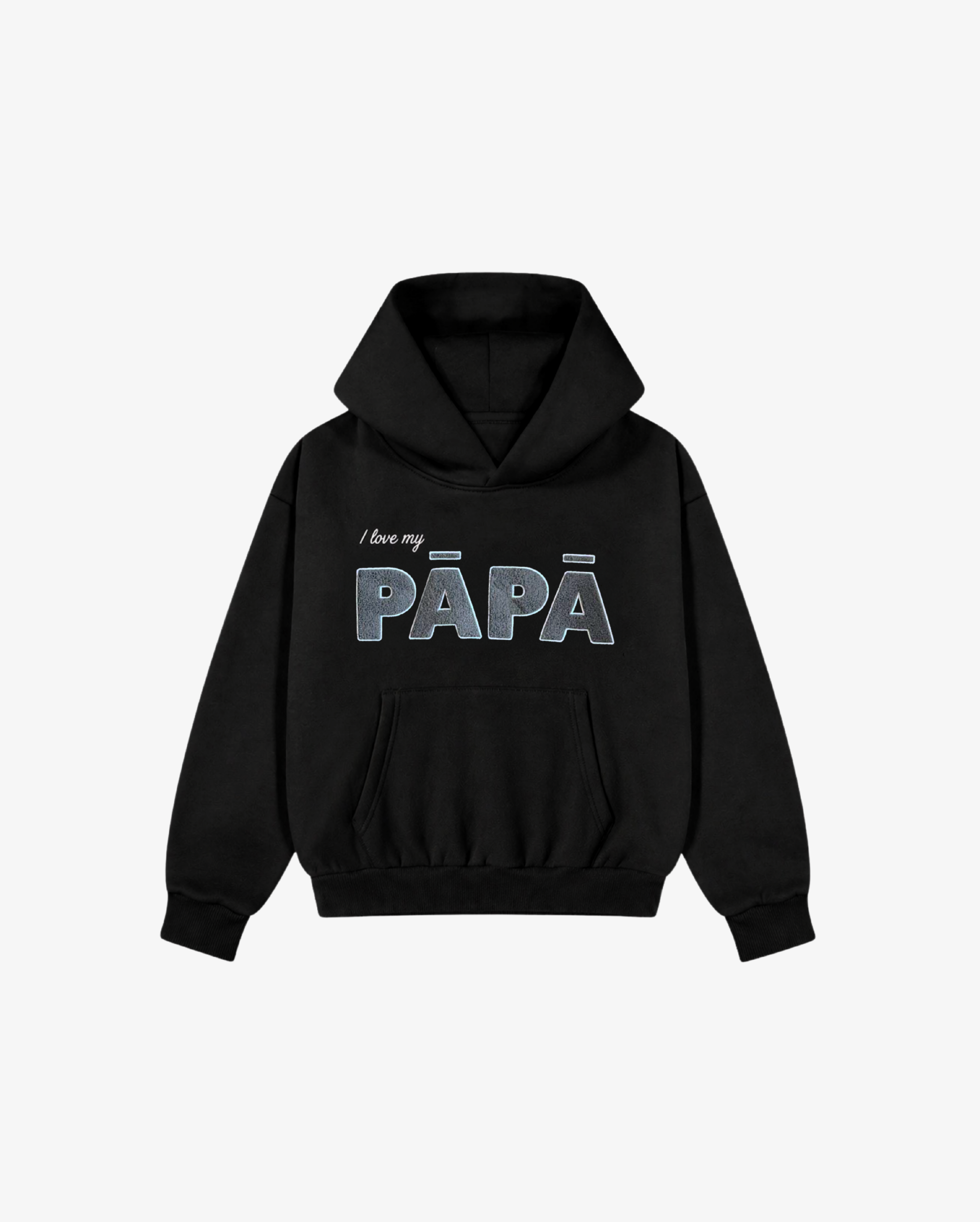 YK Kids Pāpā Hoodie | Black